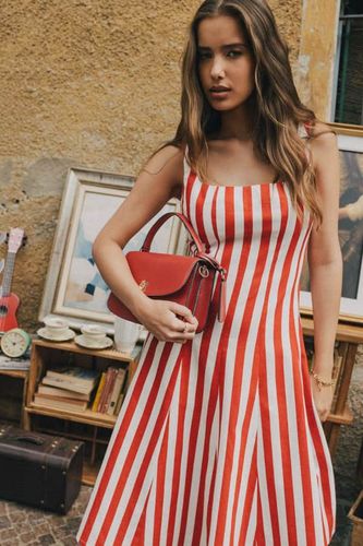 Robe Midi Rayée - Guess - Modalova
