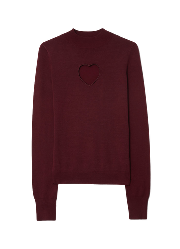 Heart sweater Bordeaux - CLOEYS - Modalova