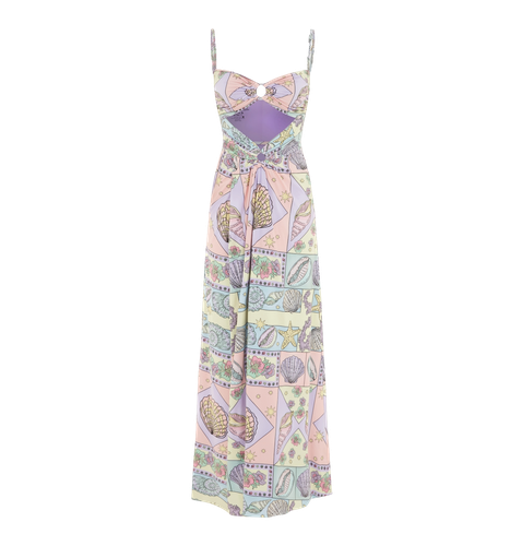 Zoe Exclusive Print Purple Party Dress - Oceanus Swimwear - Modalova