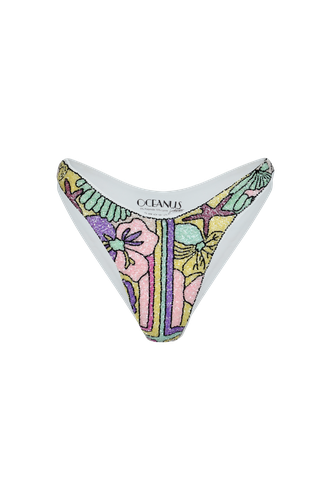 Talia Classic Triangle White Base Bikini Bottoms - Oceanus Swimwear - Modalova