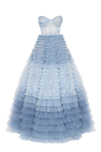 Light Strapless Frill-Layered Fluffy Dress - Milla - Modalova