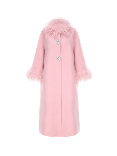 Nina Feather Coat (Pink) - Nana Jacqueline - Modalova