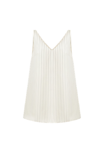 Short striped balloon dress - A.M.G - Modalova