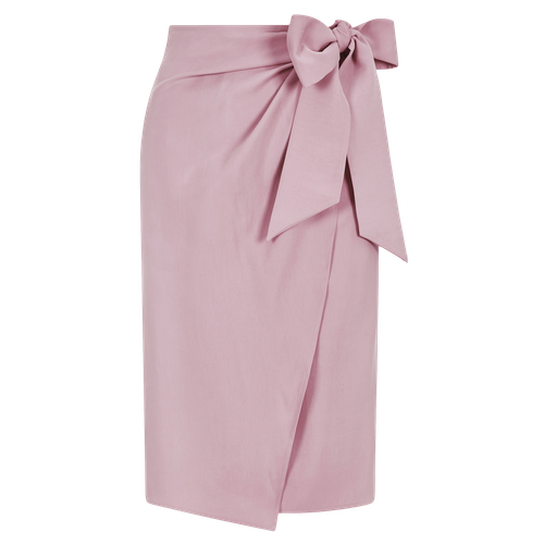 Bow Tie Wrap Skirt (Pastel Pink) - Femponiq - Modalova