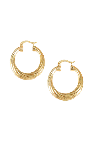 Iris Gold Hoop Earring - THE GALA - Modalova