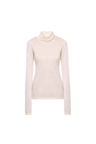 Turtleneck Long Sleeve White - A.M.G - Modalova