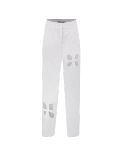 TERFIL White Linen Pants - MAET - Modalova