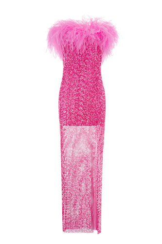 Dress w/Feathers Pink/ Rose - Santa Brands - Modalova