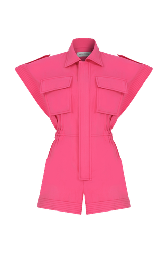 Aleiada Playsuit in Virtual Pink - Nazli Ceren - Modalova