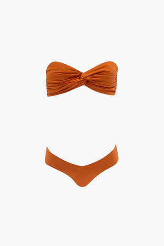 Wave Bikini in Tangerine - Top - M - Bikini tops - Sara Cristina - Modalova