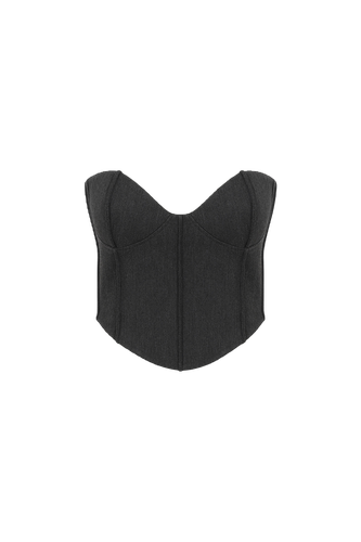 Nikki - Strapless Corset Top With Stitching Details - ILA - Modalova