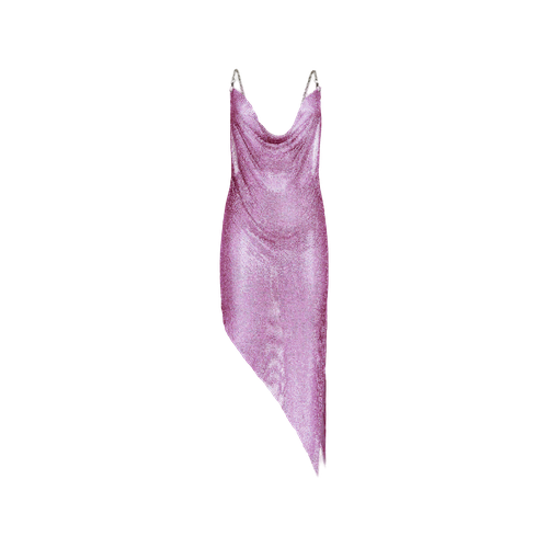 Reddish-purple X chain crystals slit dress - Daniele Morena - Modalova