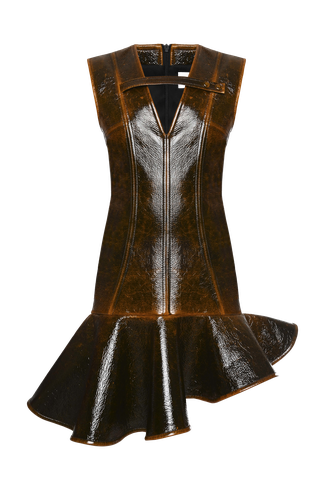 Faux leather mini dress - Maria Kokhia - Modalova