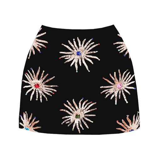 Callie Co-ord Luxe Mini Skirt Black - Oceanus Swimwear - Modalova