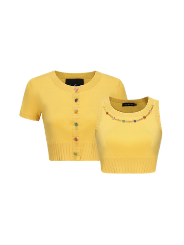 Kennedy Knit Top Set (Yellow) - Nana Jacqueline - Modalova
