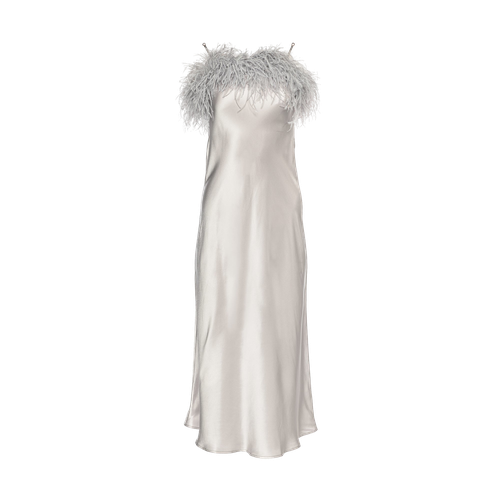 Roma Silk Feather Dress Mist - Vasiliki - Modalova