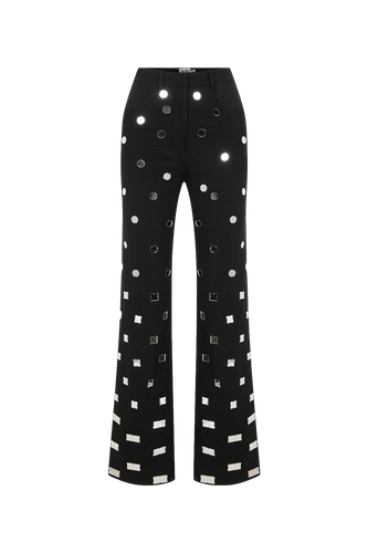 Tiara - Trousers With Handmade Mirror Details - ILA - Modalova