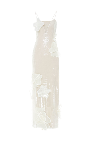 Sequin Maxi Dress on the Straps in Navajo Color - Malva Florea - Modalova