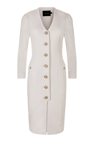 Nº01 Midi dress with pearl jewel buttons - ANCOST - Modalova