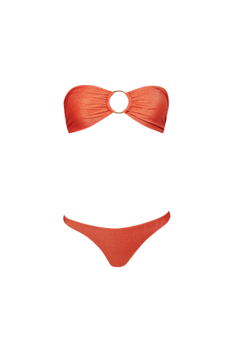 Ring Bikini in Shiny Orange - Bottom - Sara Cristina - Modalova