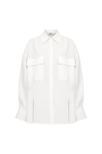 Emily - Linen Shirt With Cargo Pockets - ILA - Modalova