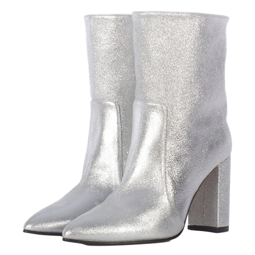 METALLIC WHITE ANKLE BOOTS - Toral - Modalova