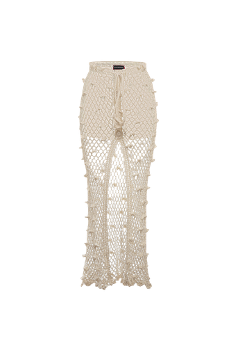 White Handmade Crochet Skirt | Women's Midi skirts - ANDREEVA - Modalova