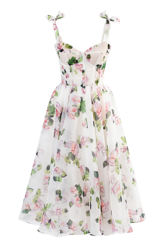 Tender floral midi tie-strap dress - XXS - Midi dresses - Milla - Modalova