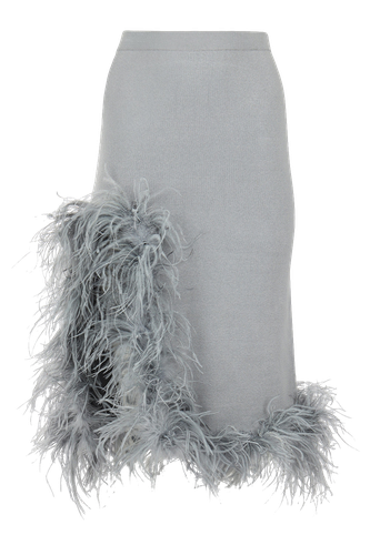 Knit Skirt With Feathers | Women's Midi skirts - ANDREEVA - Modalova