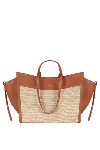 SHOPPING BAG RAFIA/CARAMELO PIEL | Women's Tote bags - Saonara - Modalova