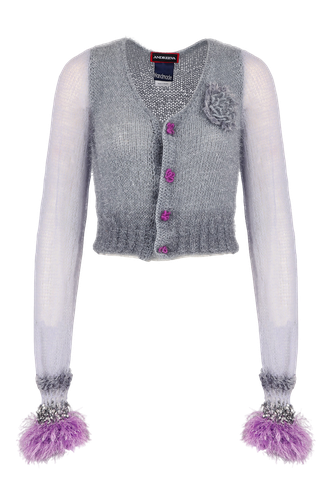 Handmade Cashmere Knit Cardigan | Women's Cardigans - ANDREEVA - Modalova