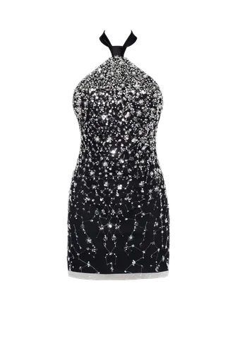 Striking halterneck crystal-embellished mini dress, Xo Xo | Women's Mini dresses - Milla - Modalova