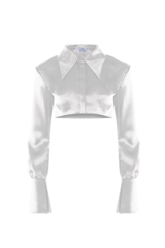 Cropped Silk Shirt | Women's Shirts - Vestiaire d'un Oiseau Libre - Modalova