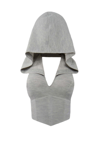 JERSEY HOODED CORSET | Women's Tops - Vestiaire d'un Oiseau Libre - Modalova