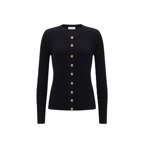 SILK CASHMERE CABLE-KNIT CARDIGAN - L - Cardigans - CRUSH Collection - Modalova