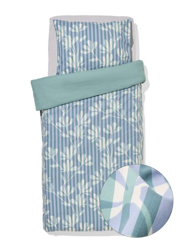 Housse De Couette 140x200/220cm Coton Doux Rayé -bleu () - HEMA - Modalova