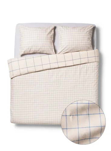 Housse De Couette 240x200/220cm Flanelle À Carreaux Bleus () - HEMA - Modalova