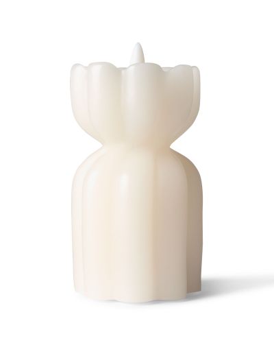 Bougie LED En Forme De Diabolo ⌀6,5 X 11,5 Cm Nervurée () - HEMA - Modalova
