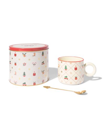 Boîte À Biscuits Avec Mug Et Cuillère De Noël - HEMA - Modalova