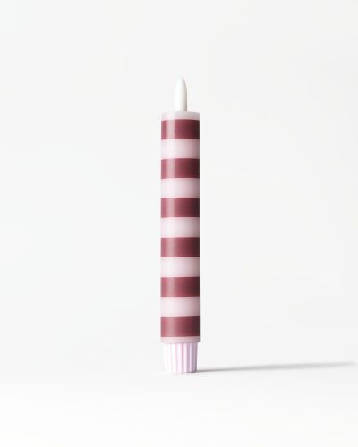 Bougie De Table LED ⌀2,5 X 18,4 Cm, Rayures -aubergine () - HEMA - Modalova