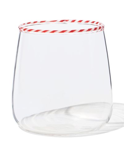Verre À Eau 390 Ml Avec Bord En Forme De Canne De Noël - Lot De 2 () - HEMA - Modalova