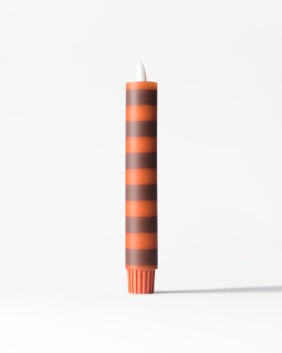 Bougie De Table LED ⌀2,5 X 18,4 Cm Rayures Marron-orange () - HEMA - Modalova