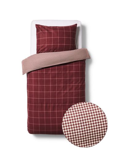 Housse De Couette 140x200/220cm Flanelle À Carreaux Bordeaux () - HEMA - Modalova