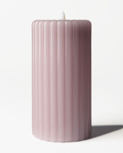 Bougie Pilier Led ⌀7,5 X 15 Cm Nervurée Naturelle () - HEMA - Modalova