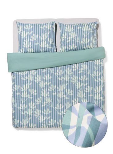 Housse De Couette 200x200/220cm Coton Doux Rayé -bleu () - HEMA - Modalova