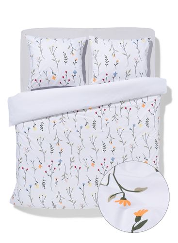Housse De Couette 200x200/220cm Coton Doux Motif Fleurs Sauvages () - HEMA - Modalova