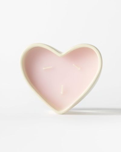 Bougeoir ⌀6x10 Cm Céramique Cœur - HEMA - Modalova
