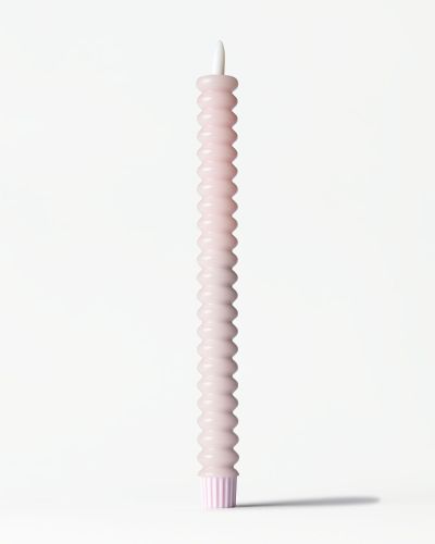 Bougie De Table Led 2,5x27,3cm Nervurée Rose Clair () - HEMA - Modalova