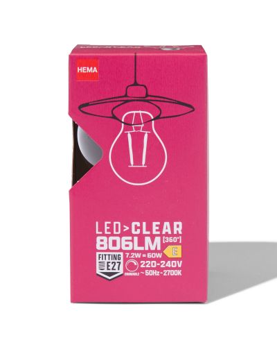 Led Poire Clear E27 4,9W 806lm Dim - HEMA - Modalova