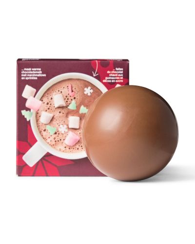 Bombe Chocolat Au Lait Avec Guimauves Et Décorations En Sucre Noël 45g - HEMA - Modalova